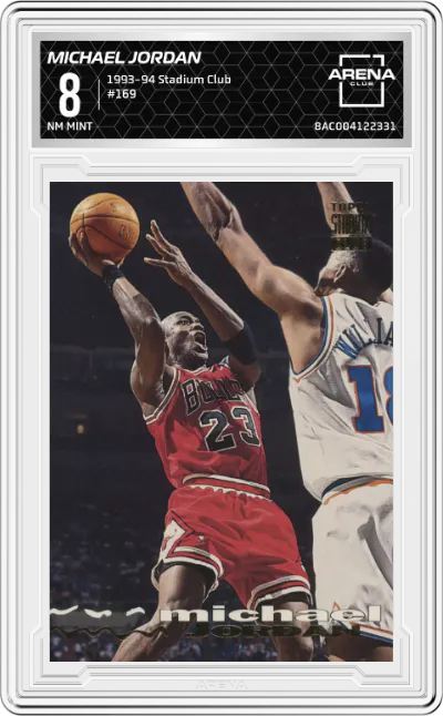 1993 Topps Stadium Club Michael Jordan #169 ARENA CLUB 8