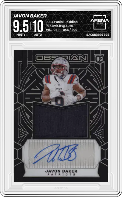 2024 Panini Obsidian Rke.Jmb.Jrsy.Auto Javon Baker #RJJ-JBR ARENA CLUB 9.5