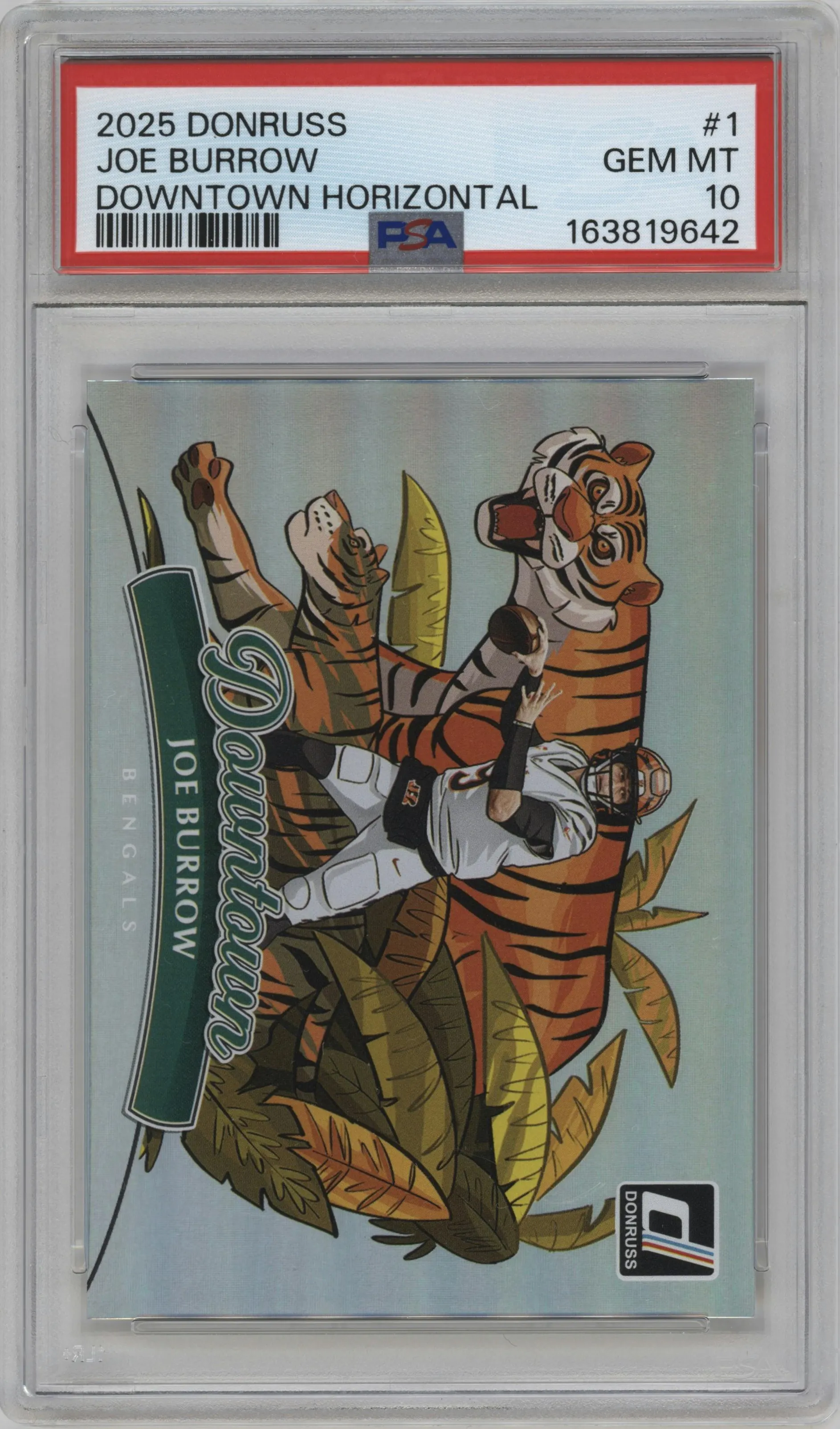 2025 Panini Donruss Downtown Horizontal Joe Burrow #1 PSA 10