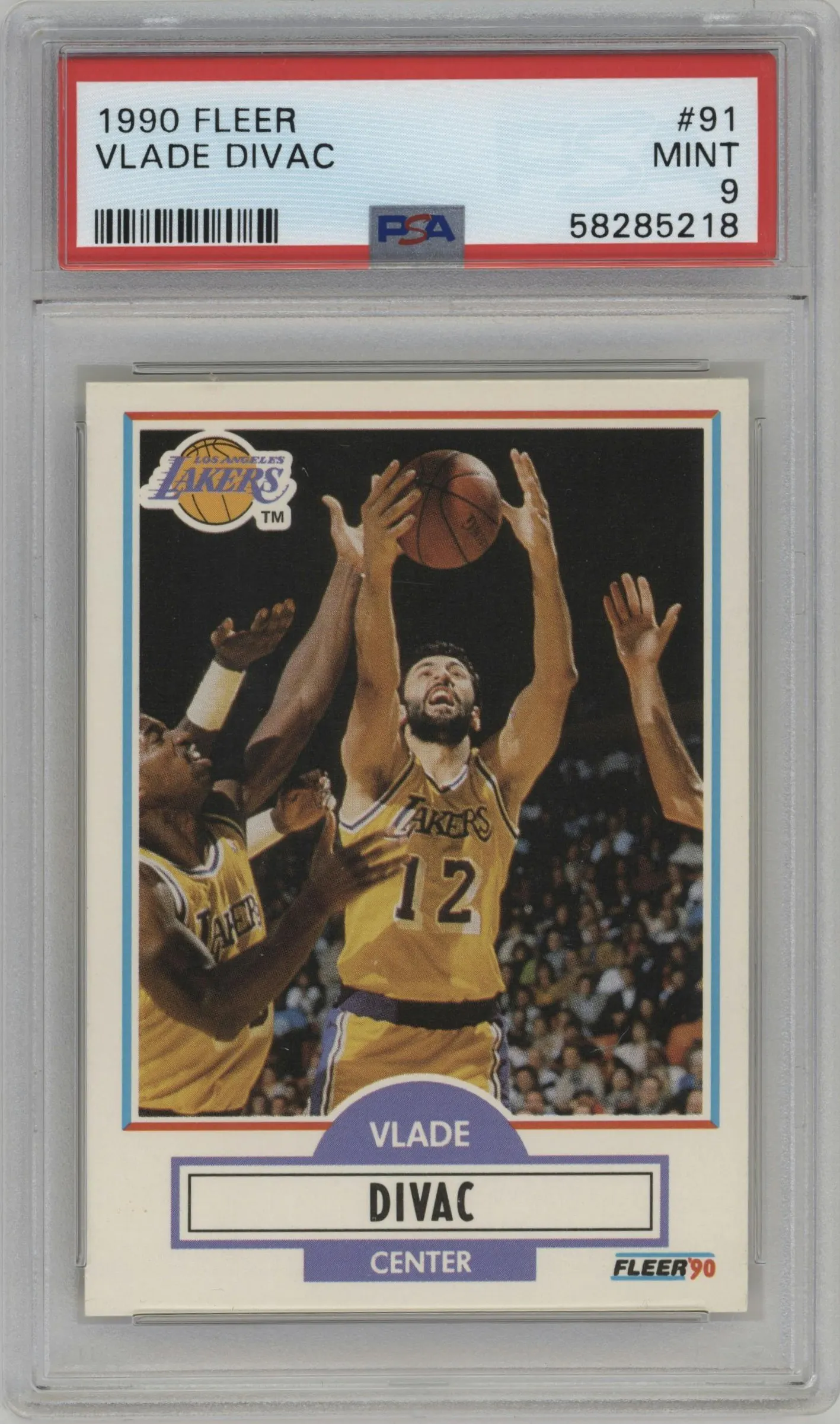 1990 Fleer Vlade Divac PSA 9