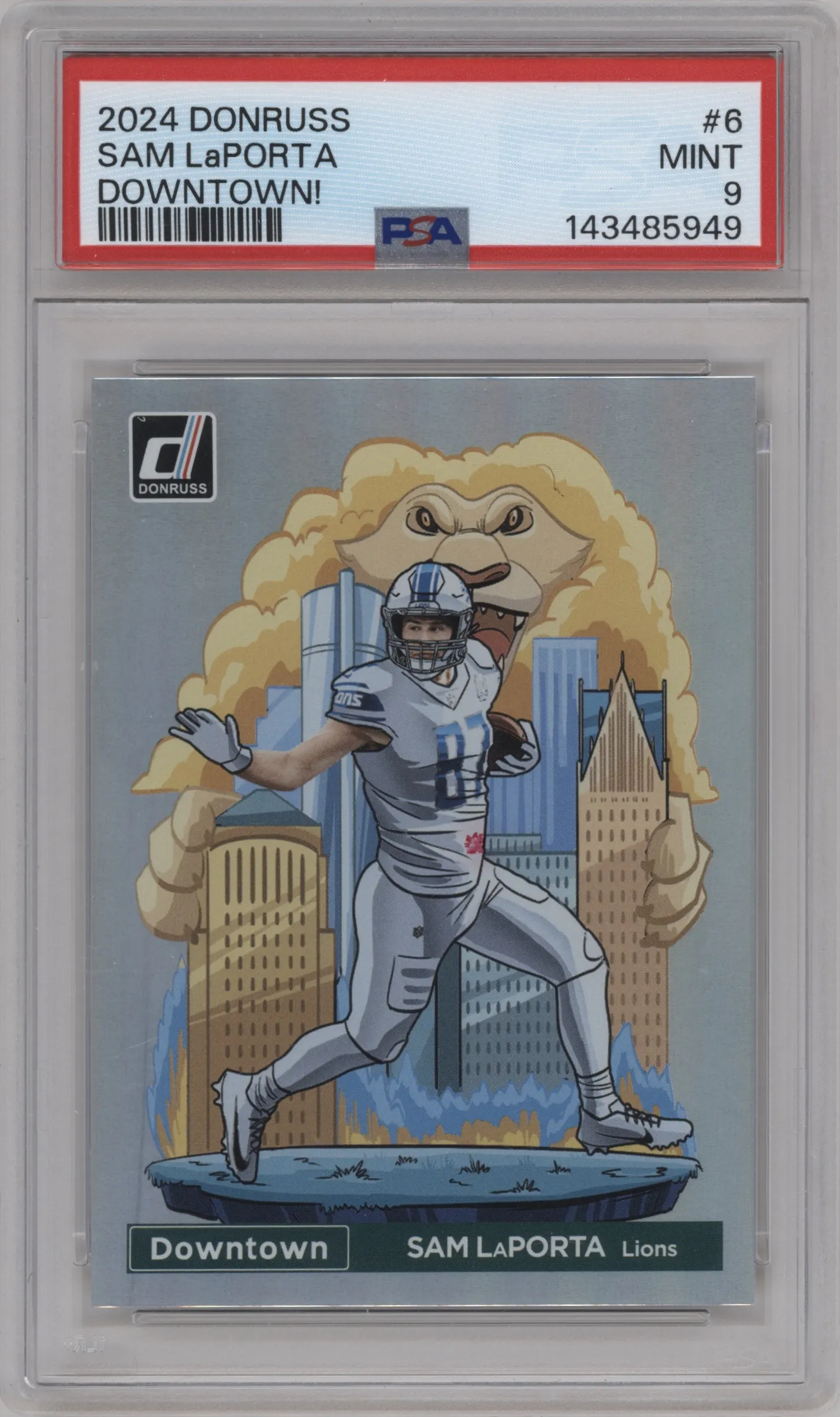 2024 Donruss Downtown Sam LaPorta #6 PSA 9