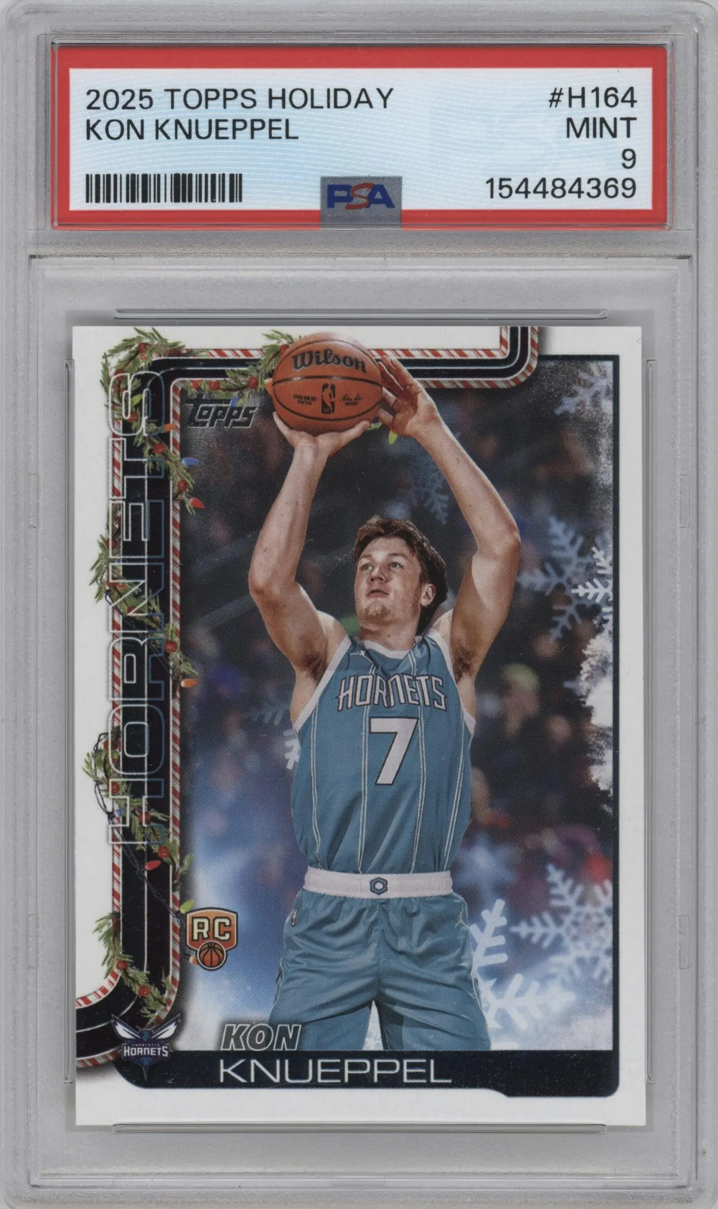 2025 Topps Holiday Kon Knueppel #H164 PSA 9