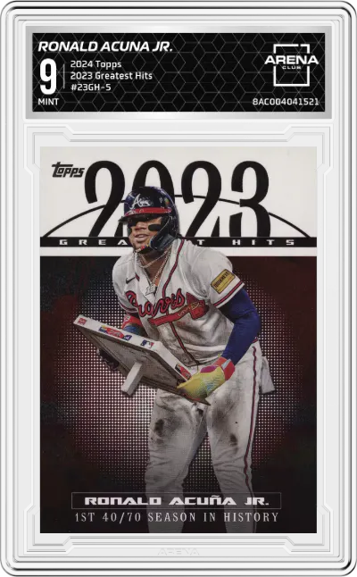 2024 Topps 2023 Greatest Hits Ronald Acuna Jr. #23GH-5 ARENA CLUB 9
