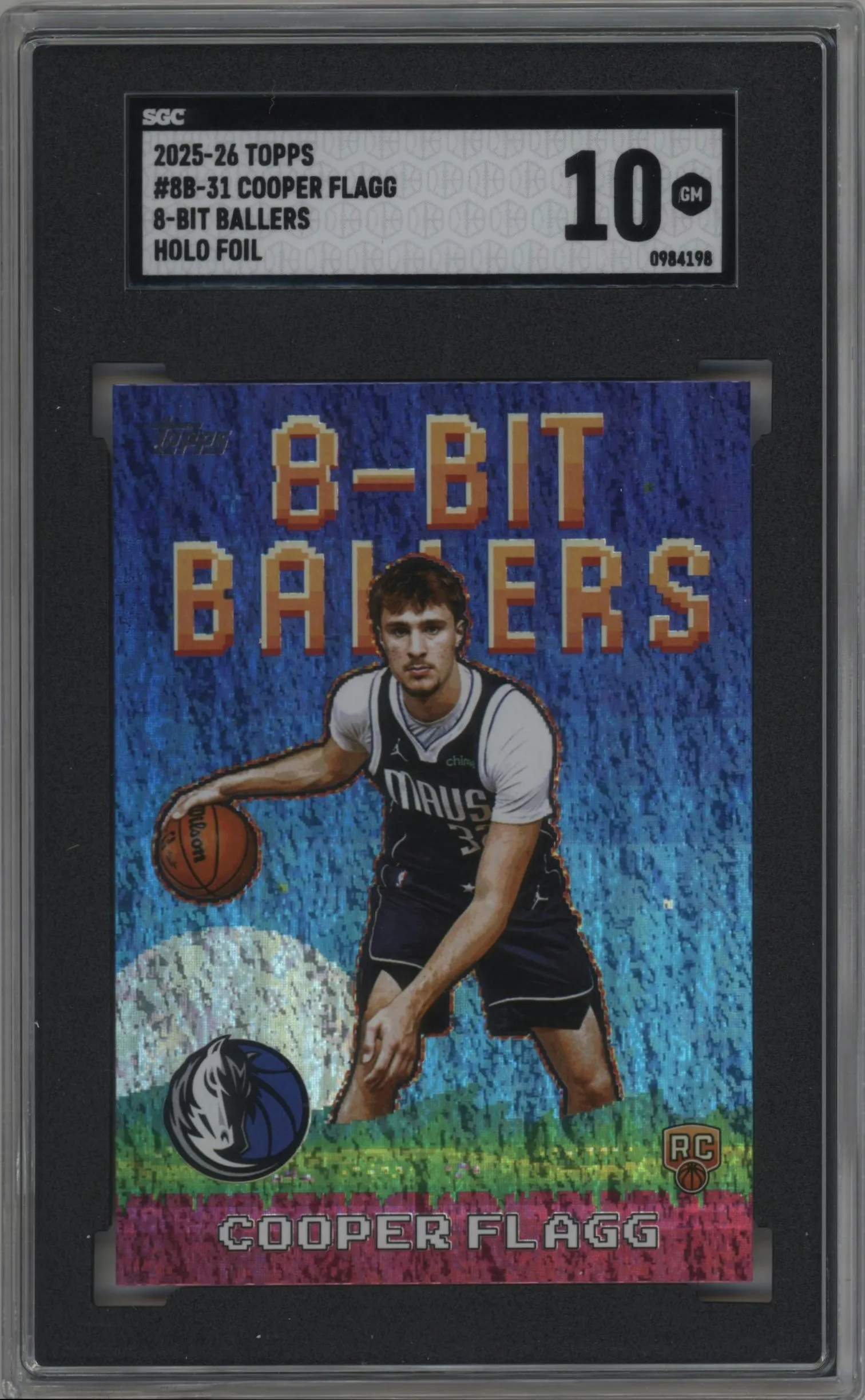 2025 Topps 8-Bit Ballers Cooper Flagg Holo Foil #8B-31 SGC 10