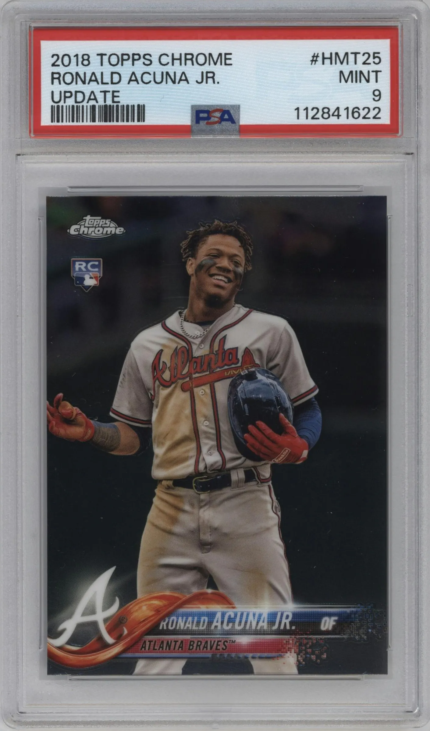2018 Topps Chrome Update Ronald Acuna Jr. #HMT25 PSA 9