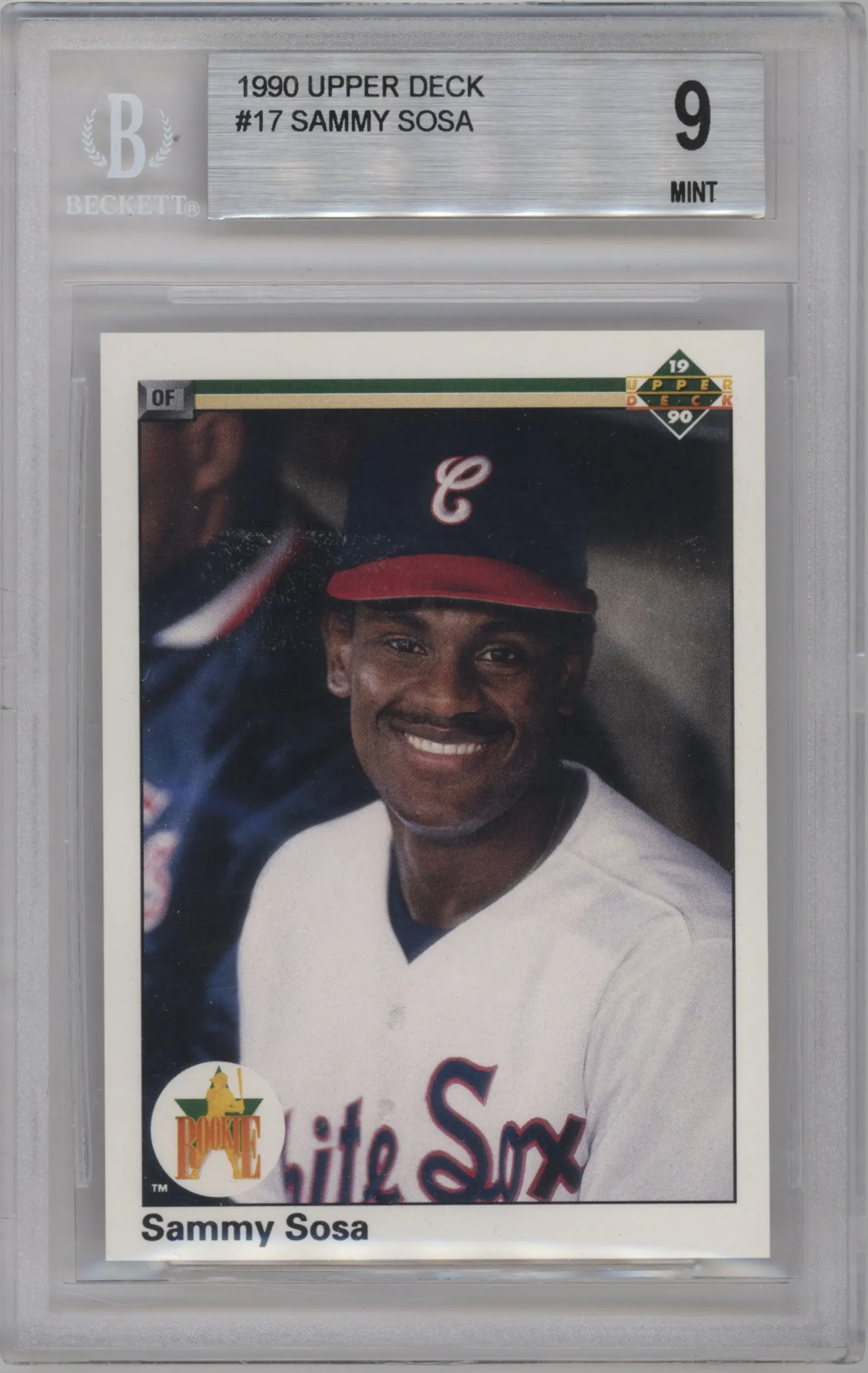 1990 Upper Deck Sammy Sosa #17 BGS 9