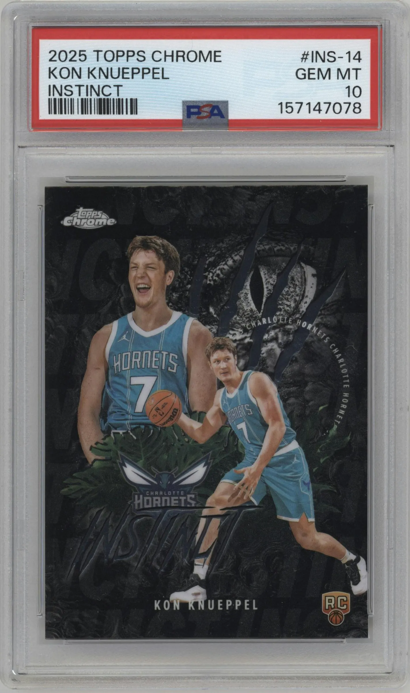 2025 Topps Chrome Instinct Kon Knueppel #INS-14 PSA 10