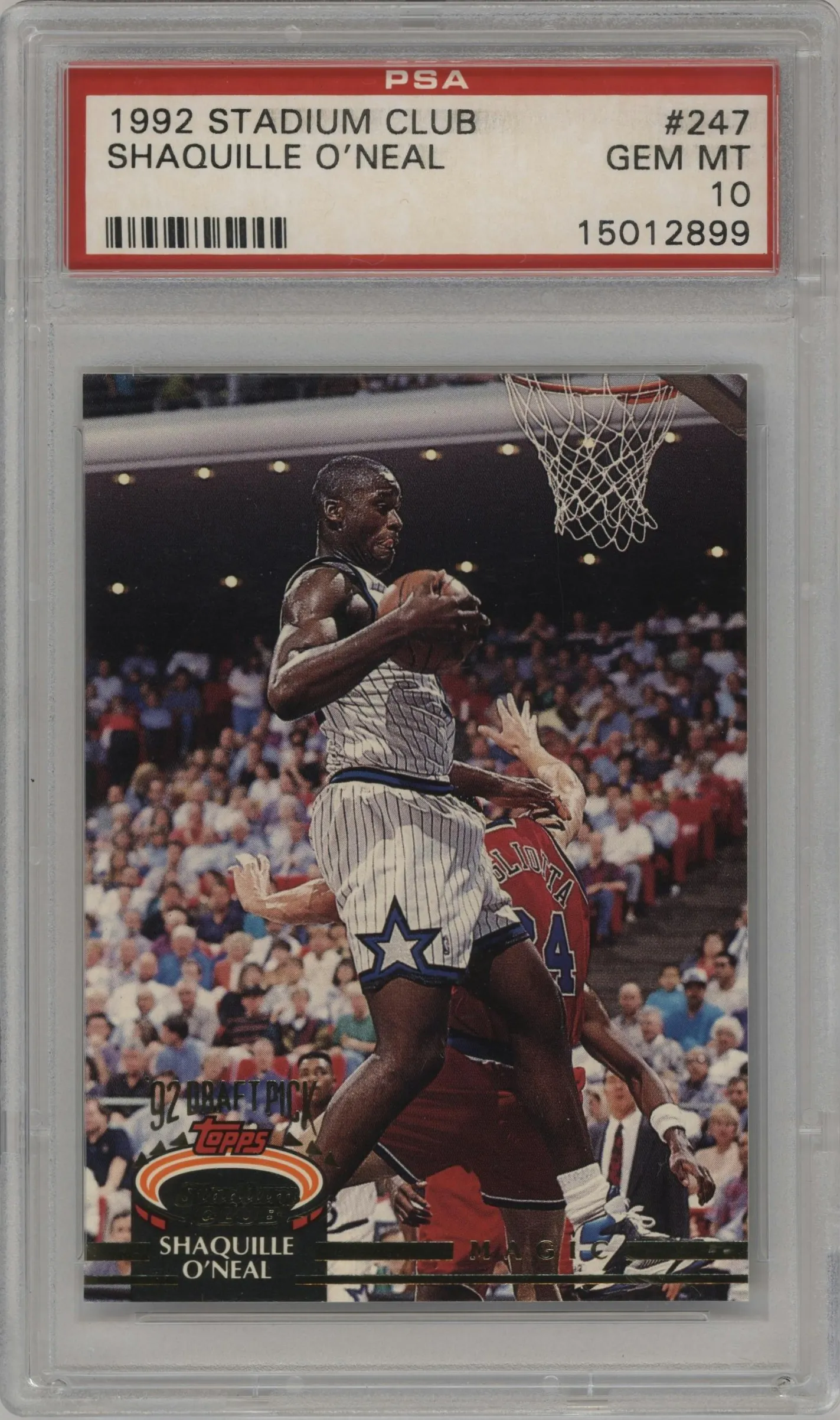 1992 Topps Stadium Club Shaquille O'Neal #247 PSA 10
