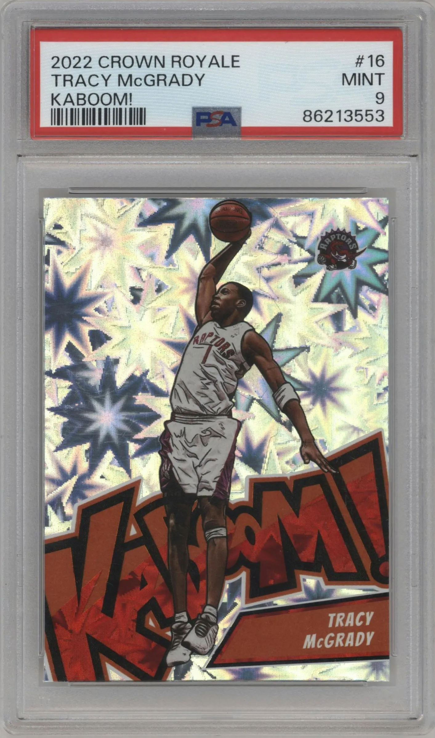 2022 Panini Crown Royale Kaboom! Tracy McGrady #16 PSA 9