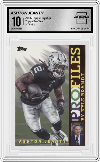 2026 Topps Flagship Topps Profiles Ashton Jeanty #TP-21 ARENA CLUB 10