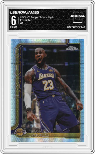 2025 Topps Chrome Update LeBron James Prism Refractor #1 ARENA CLUB 6