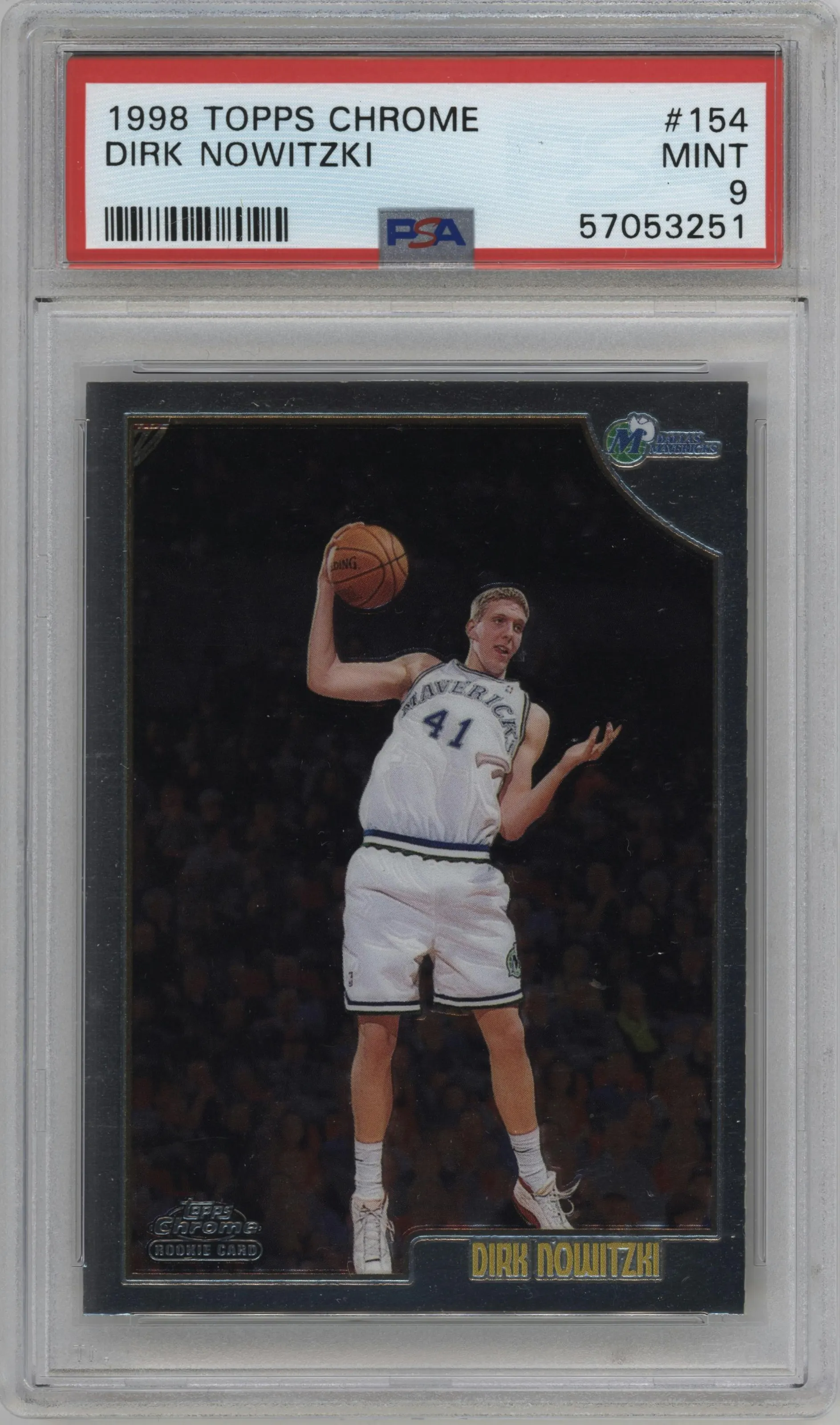 1998 Topps Chrome Dirk Nowitzki #154 PSA 9
