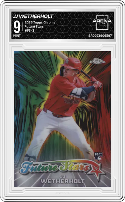 2026 Topps Chrome Future Stars JJ Wetherholt #FS-3 ARENA CLUB 9