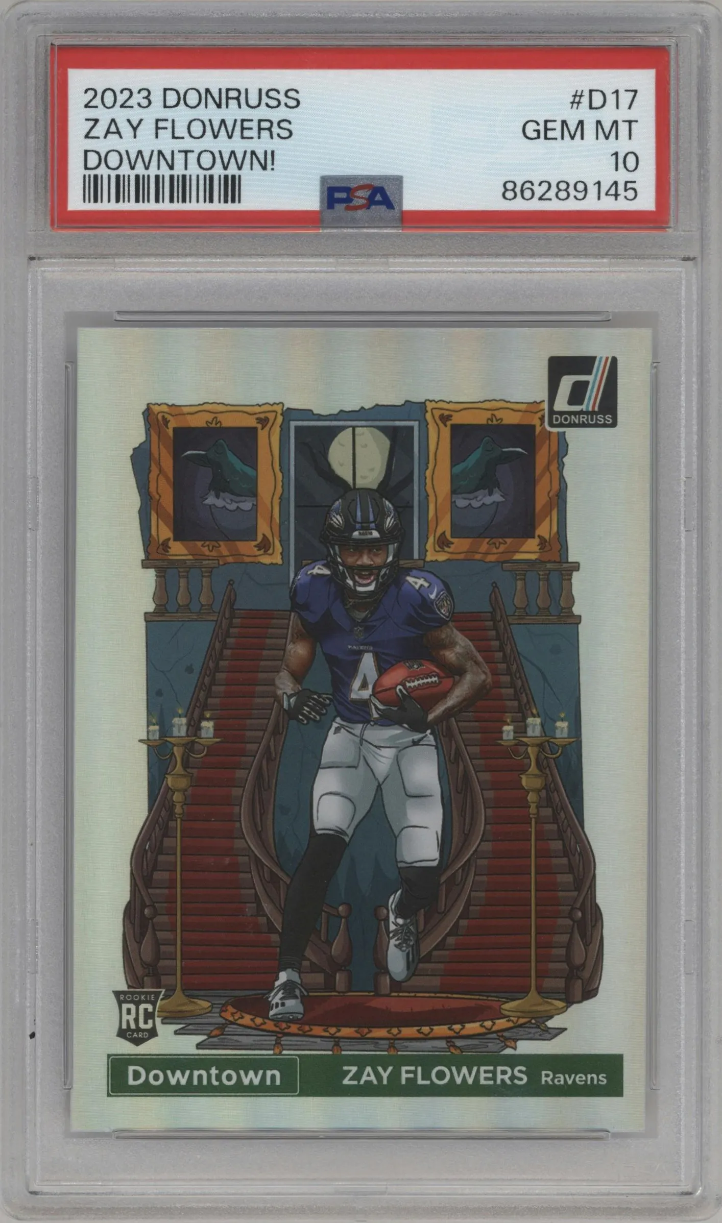 2023 Panini Donruss Downtown Zay Flowers #D-17 PSA 10