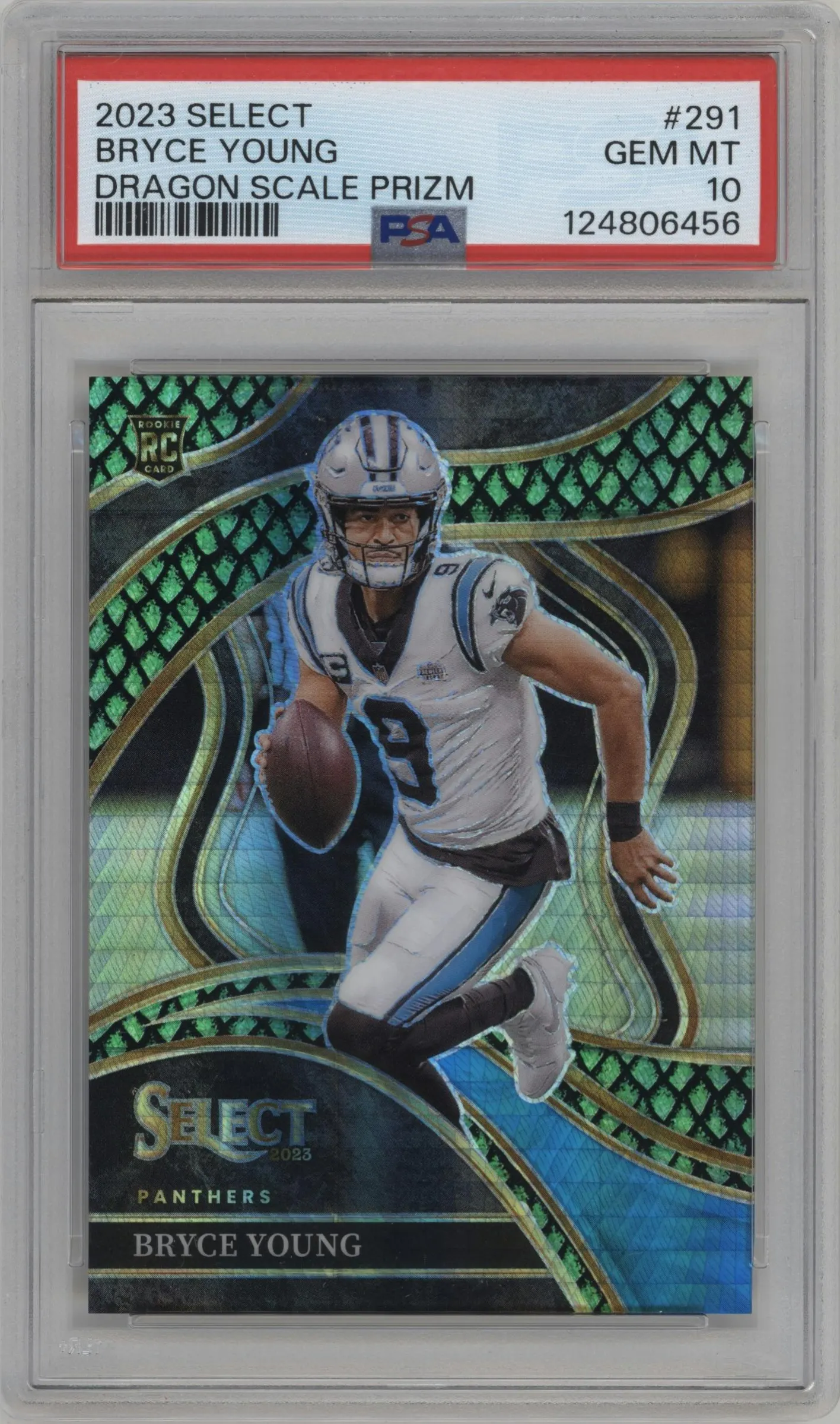 2023 Panini Select Club Lvl. Bryce Young Dragon Scale #291 PSA 10