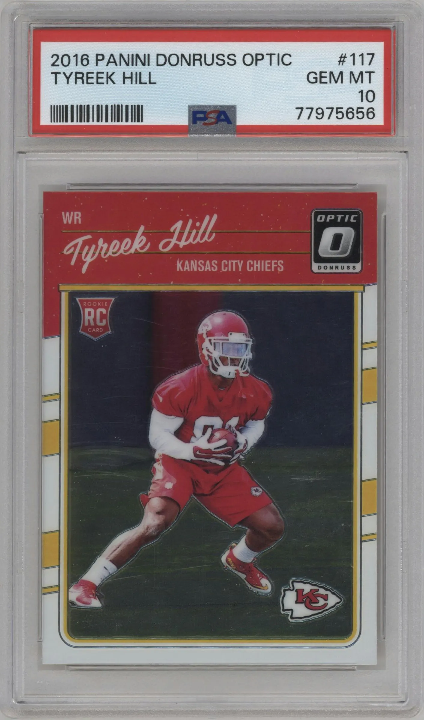 2016 Panini Donruss Optic Tyreek Hill #117 PSA 10