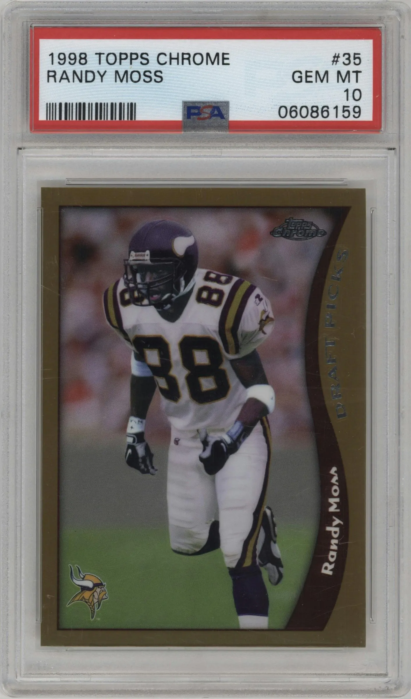 1998 Topps Chrome Randy Moss #35 PSA 10