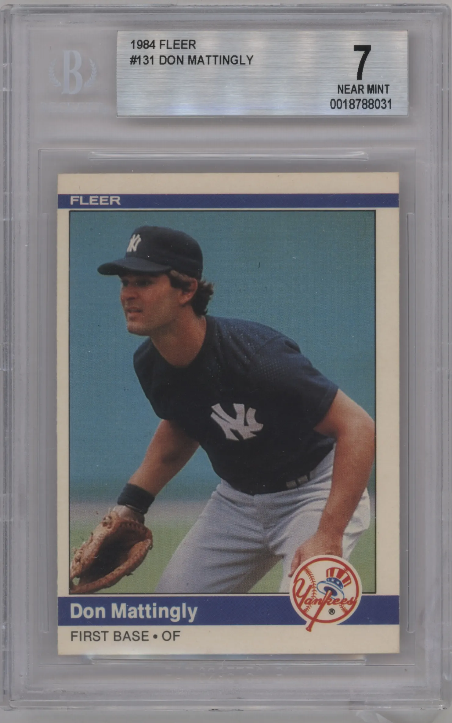 1984 Fleer Don Mattingly #131 BGS 7