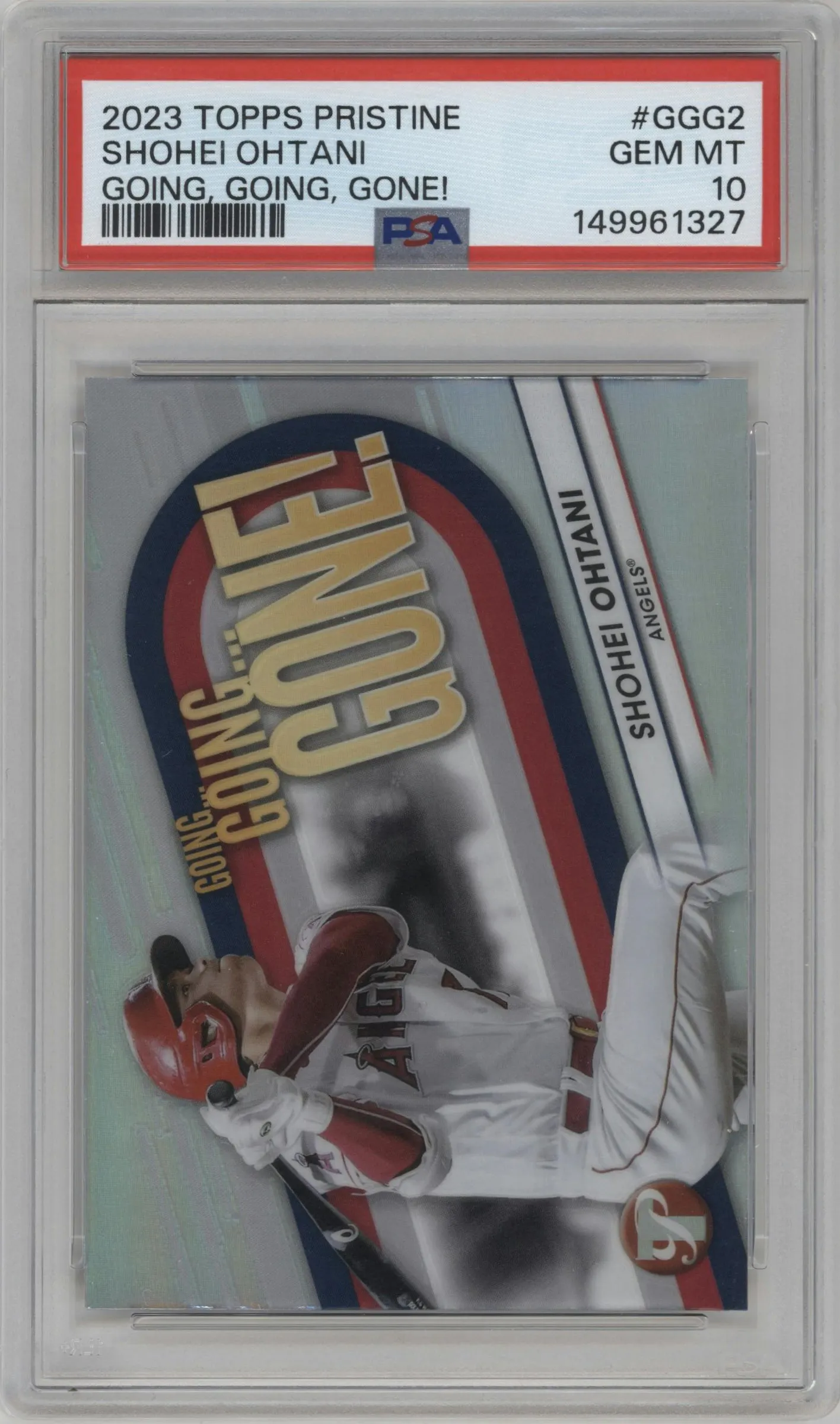 2023 Topps Pristine Going, Going, Gone! Shohei Ohtani PSA 10