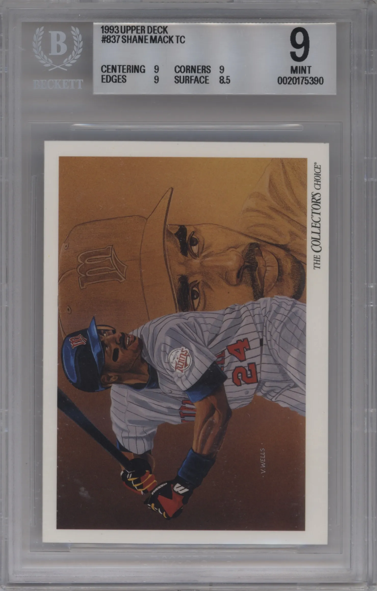 1993 Upper Deck Shane Mack #837 BGS 9