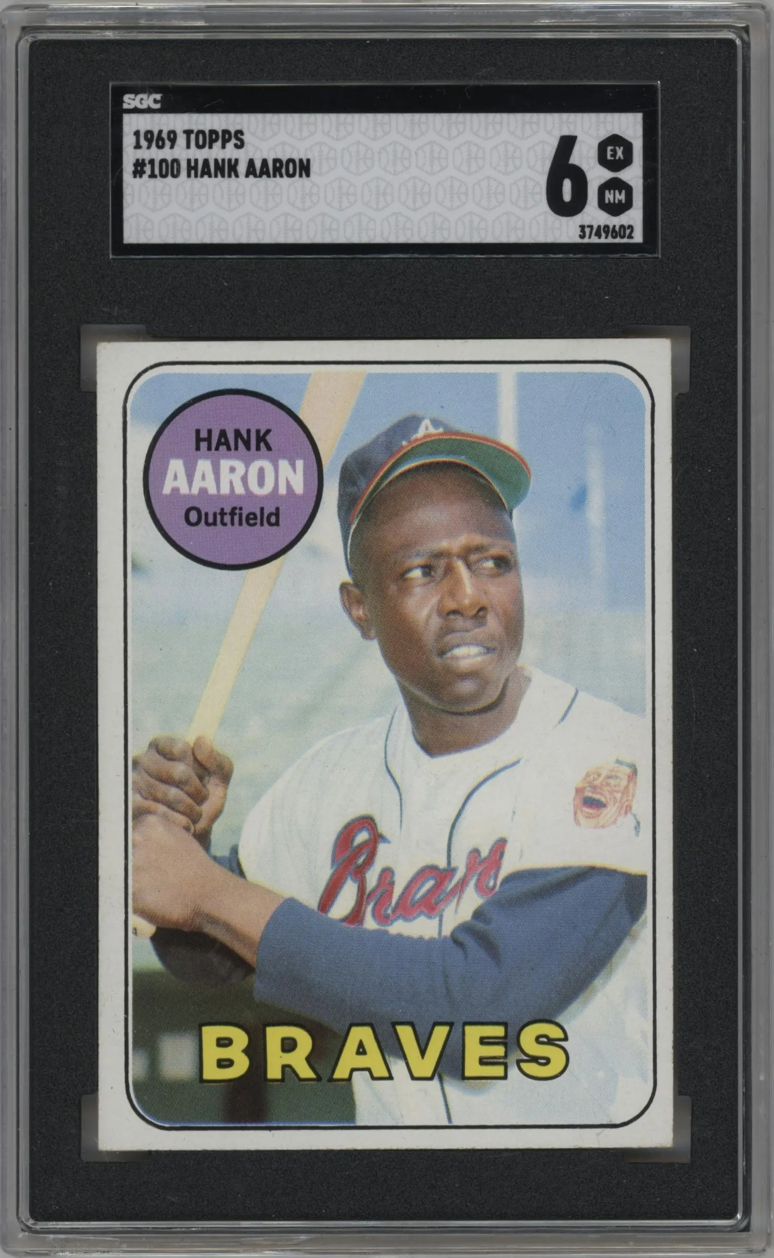 1969 Topps Hank Aaron #100 SGC 6