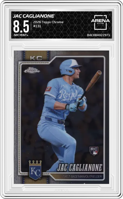 2026 Topps Chrome Jac Caglianone #131 ARENA CLUB 8.5
