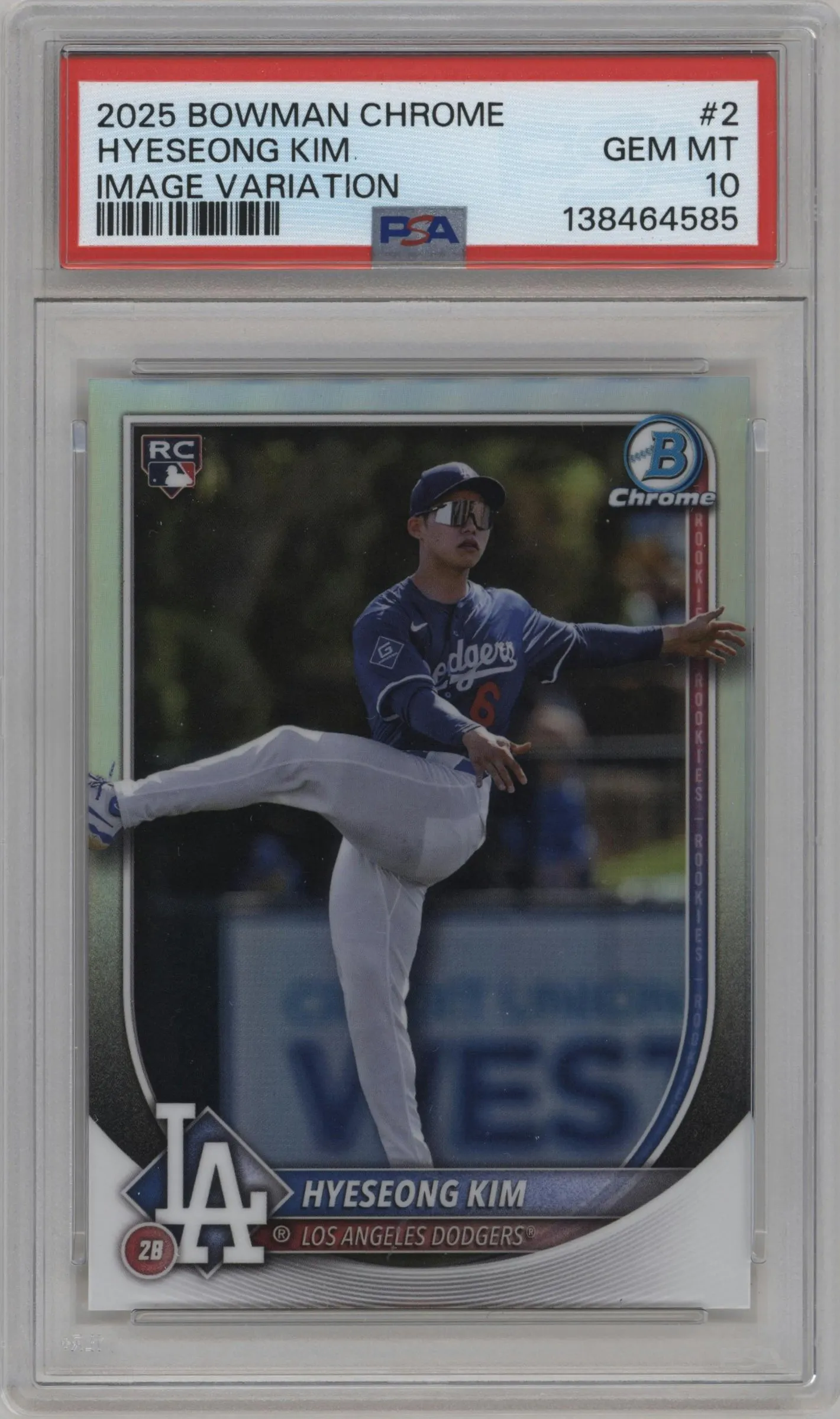 2025 Bowman Chrome Var. Hyeseong Kim #2 PSA 10