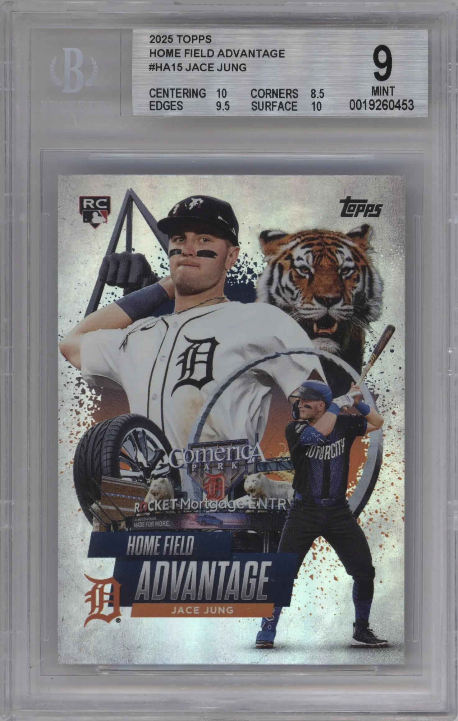 2025 Topps Home Field Advantage Jace Jung #HA-15 BGS 9