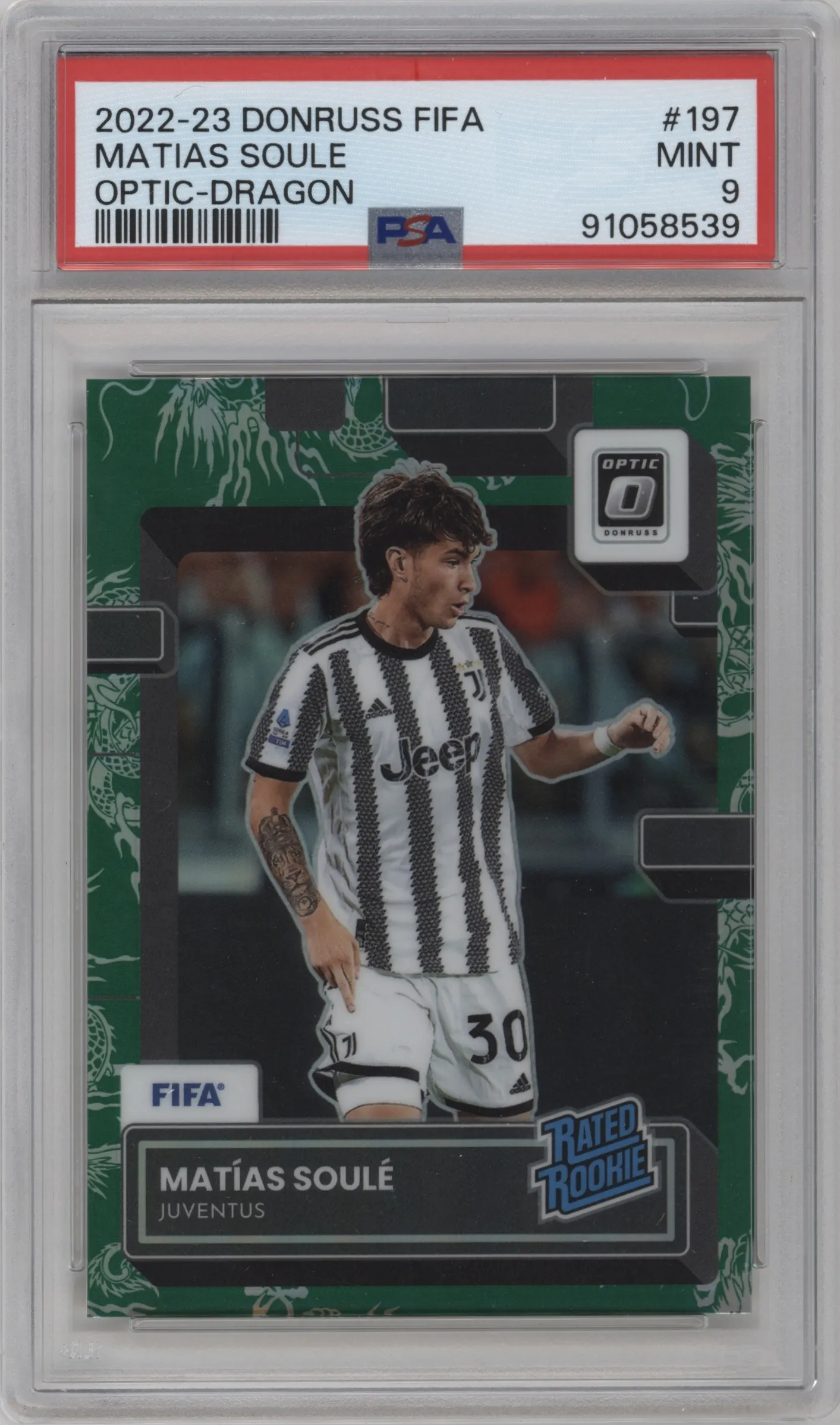 2022 Panini Donruss Opt.Rtd.Rke. Matias Soule Dragon PSA 9