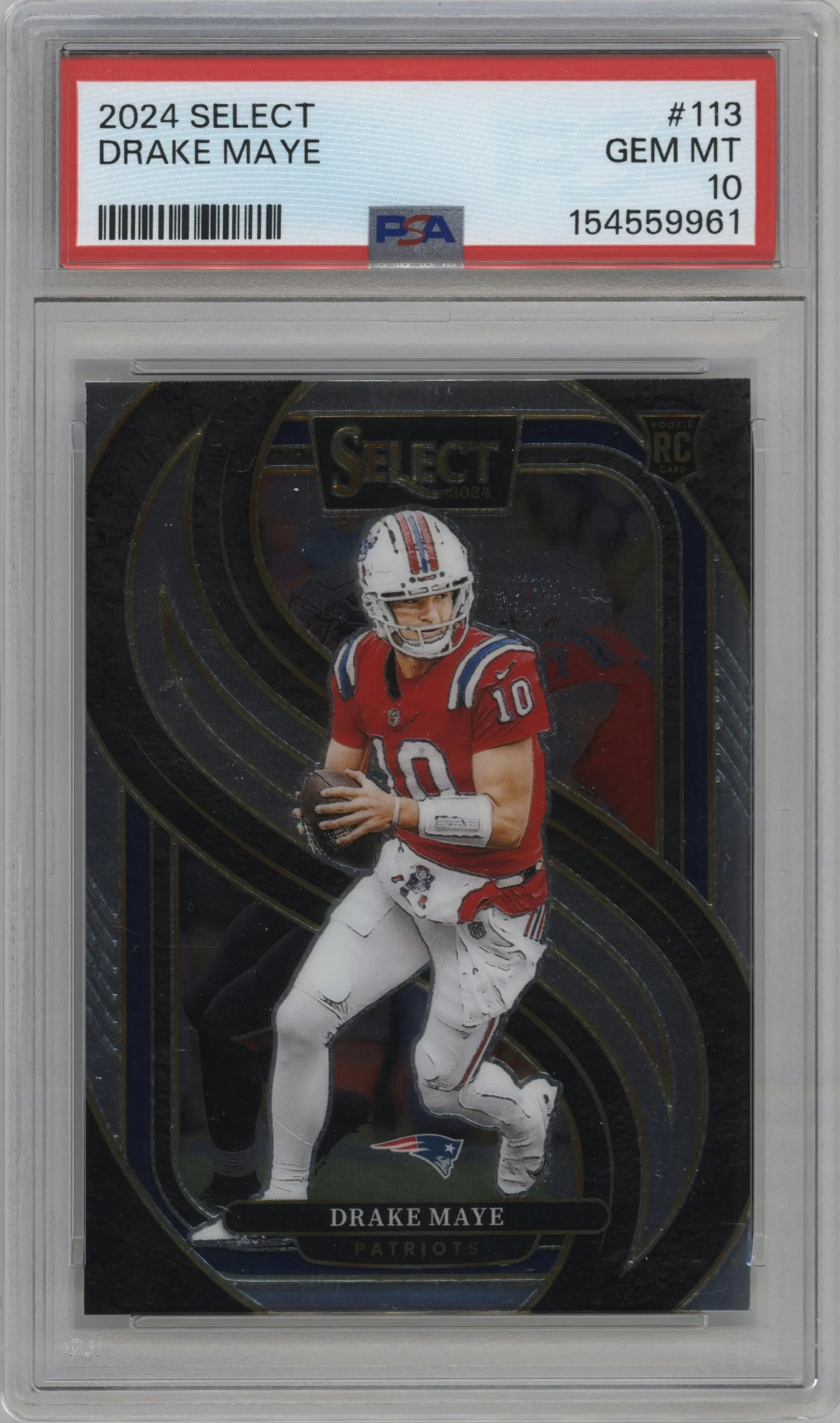 2024 Panini Select Pre.Lvl. Drake Maye #113 PSA 10