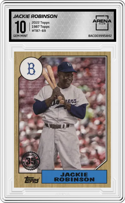 2022 Topps Series 1 Topps Series 1 1987 Topps Jackie Robinson ARENA CLUB 10