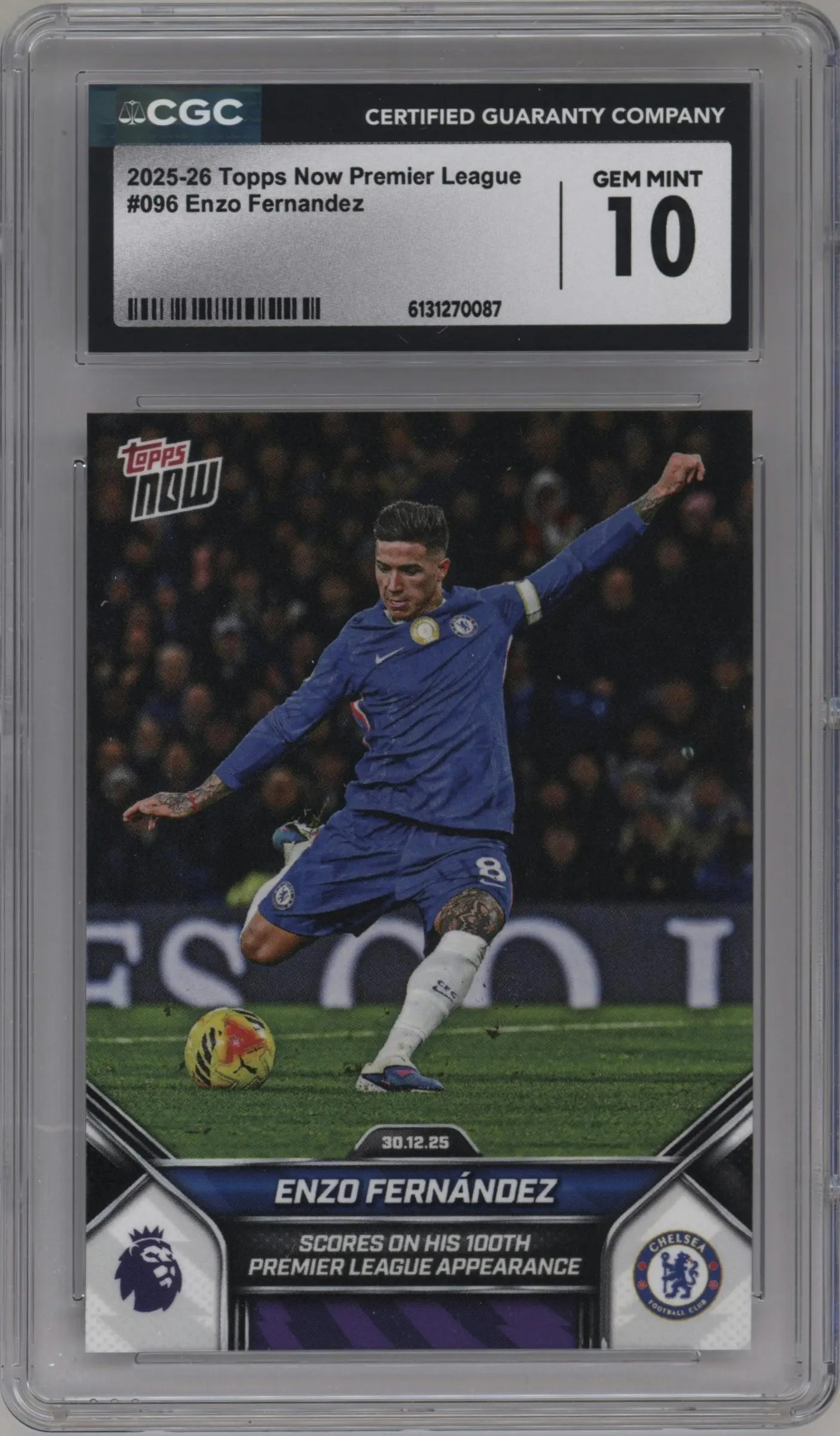 2025 Topps Now Premier League Enzo Fernandez #096 CGC 10