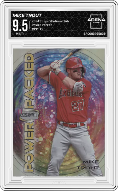 2024 Topps Stadium Club Power Packed Mike Trout #PP-19 ARENA CLUB 9.5
