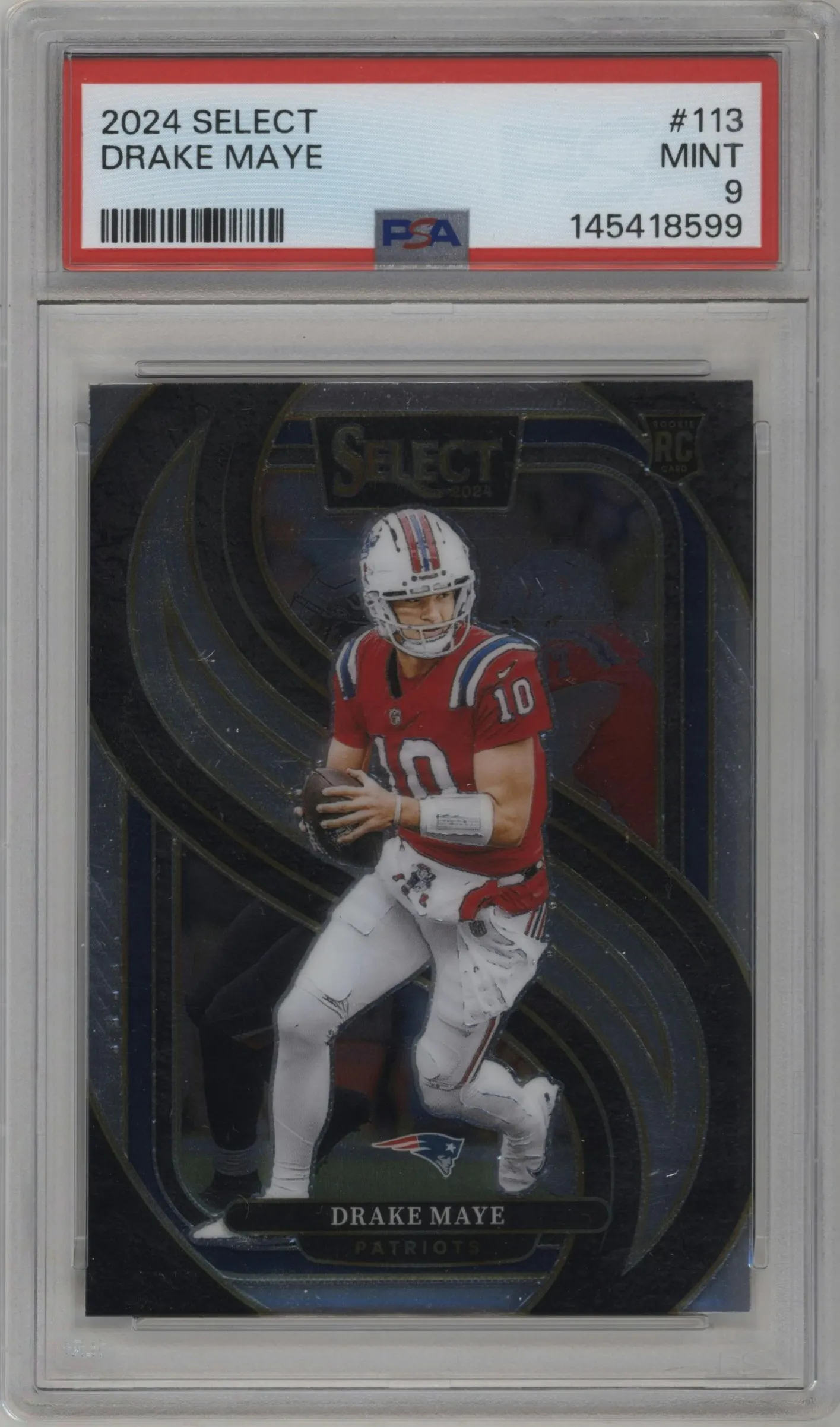 2024 Panini Select Pre.Lvl. Drake Maye #113 PSA 9