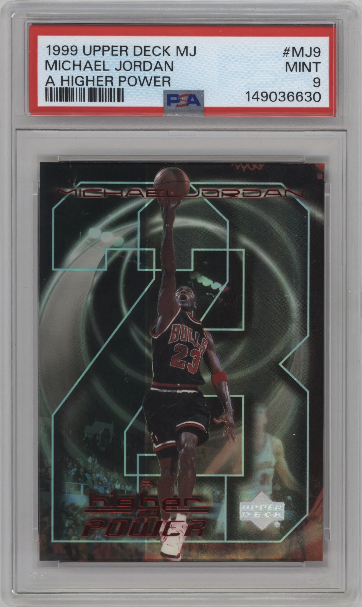 1999 Upper Deck MJ: A Higher Power Michael Jordan #MJ9 PSA 9