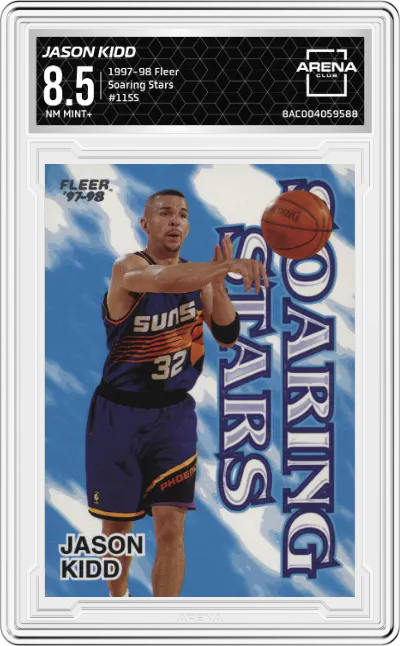 1997 Fleer Soaring Stars Jason Kidd #11SS ARENA CLUB 8.5