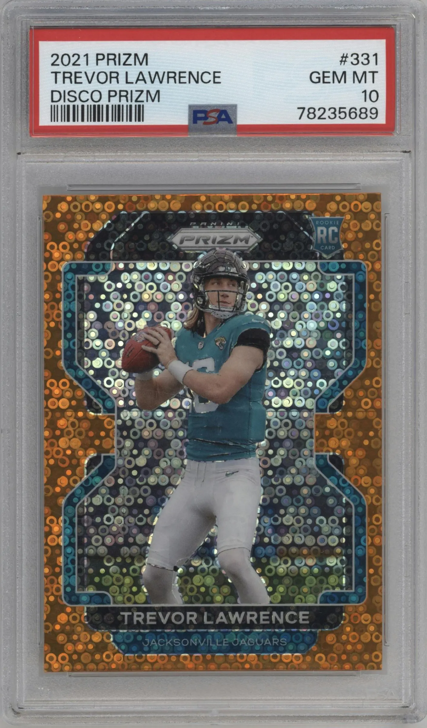 2021 Panini Prizm Trevor Lawrence Disco #331 PSA 10