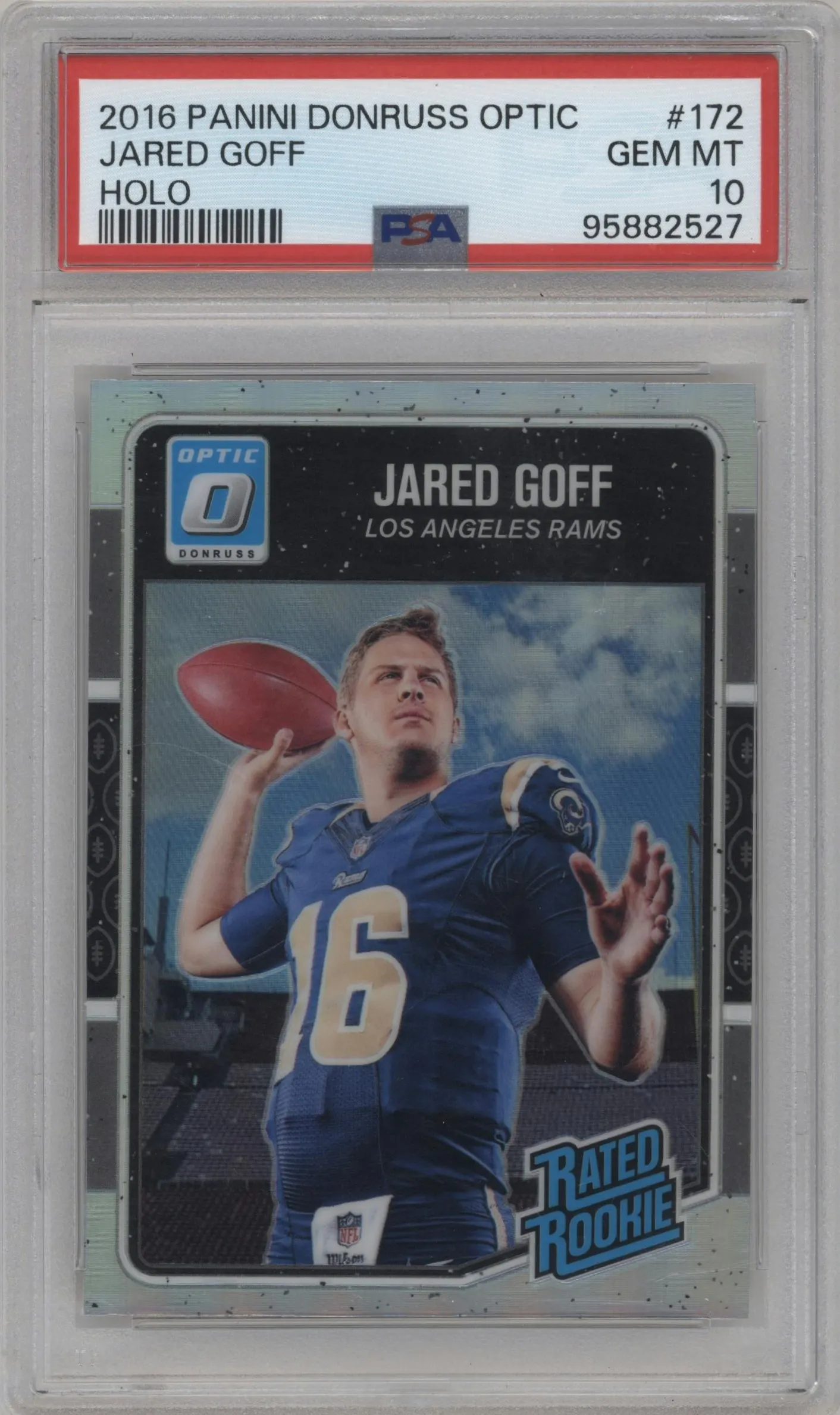 2016 Panini Donruss Optic Rated Rookie Jared Goff Holo #172 PSA 10