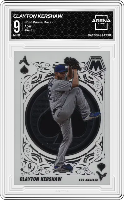 2022 Panini Mosaic Aces Clayton Kershaw #A-13 ARENA CLUB 9