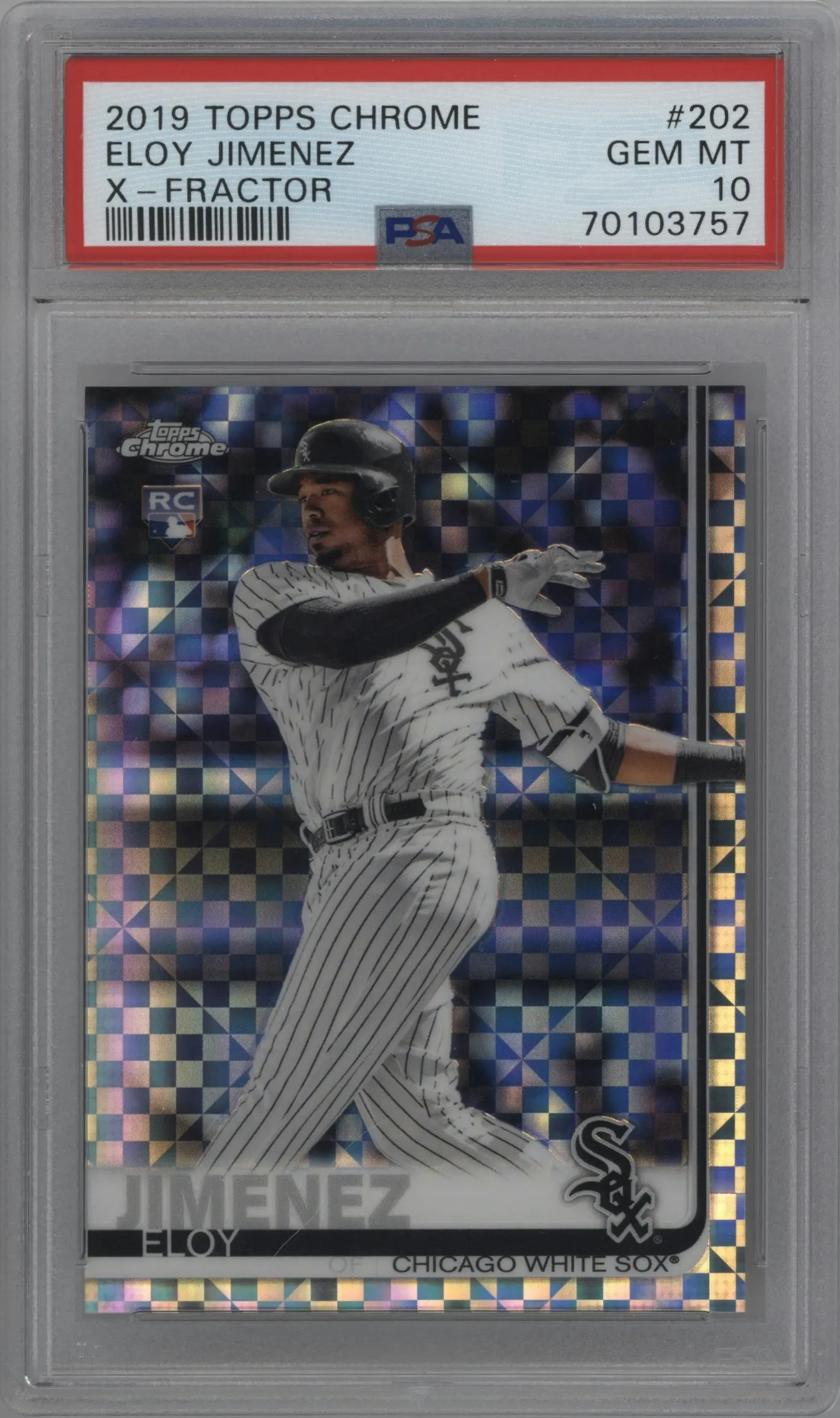 2019 Topps Chrome Eloy Jimenez X-Fractor #202 PSA 10
