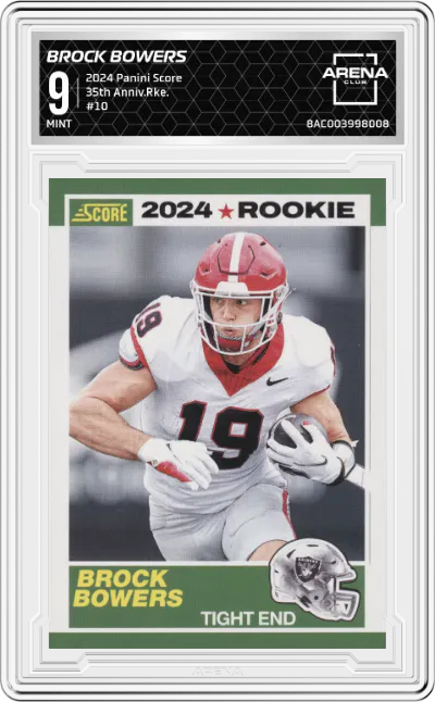 2024 Panini Score 35th Anniv.Rke. Brock Bowers #10 ARENA CLUB 9