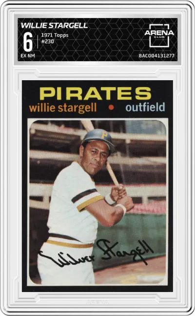 1971 Topps Willie Stargell #230 ARENA CLUB 6