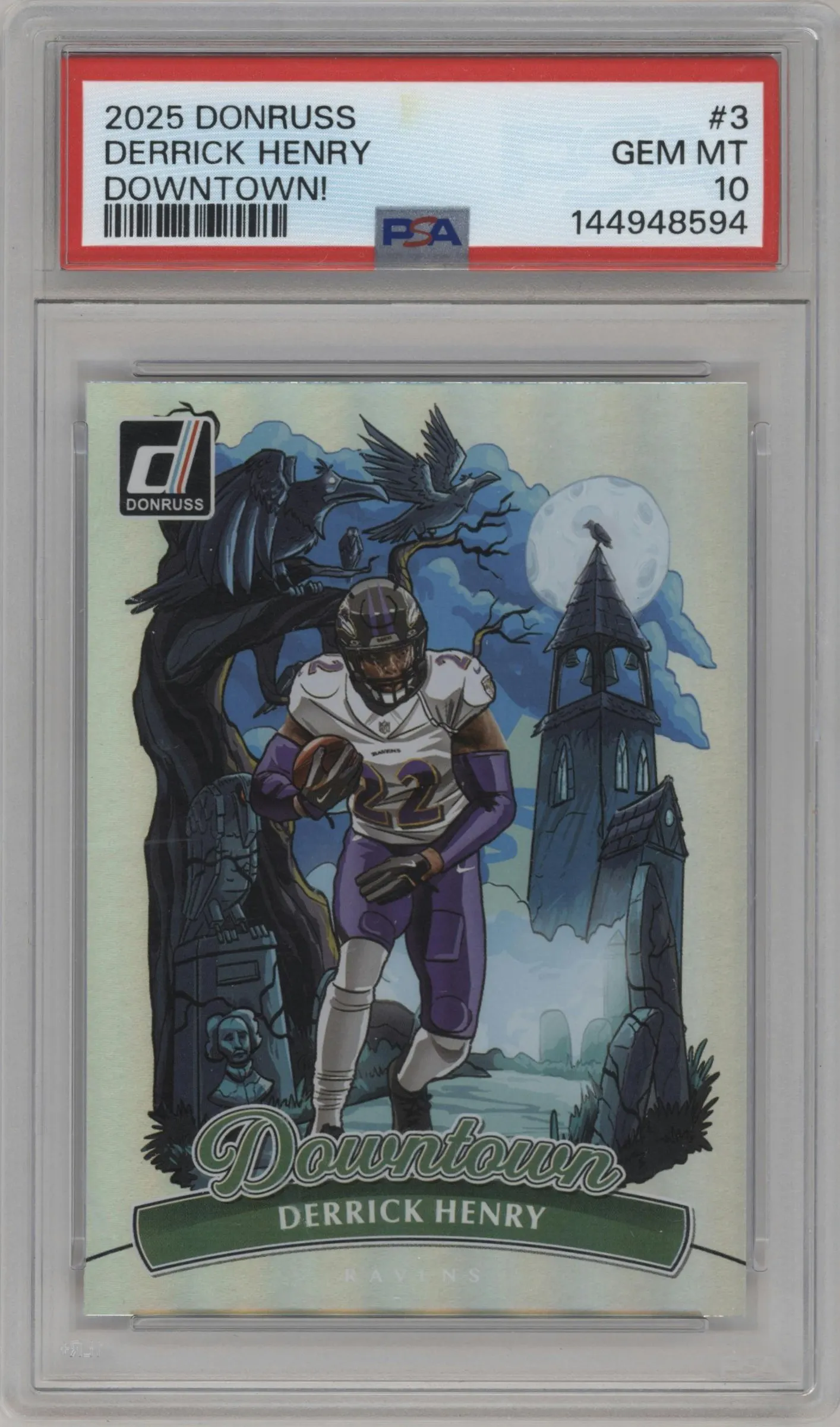 2025 Panini Donruss Downtown Derrick Henry #3 PSA 10