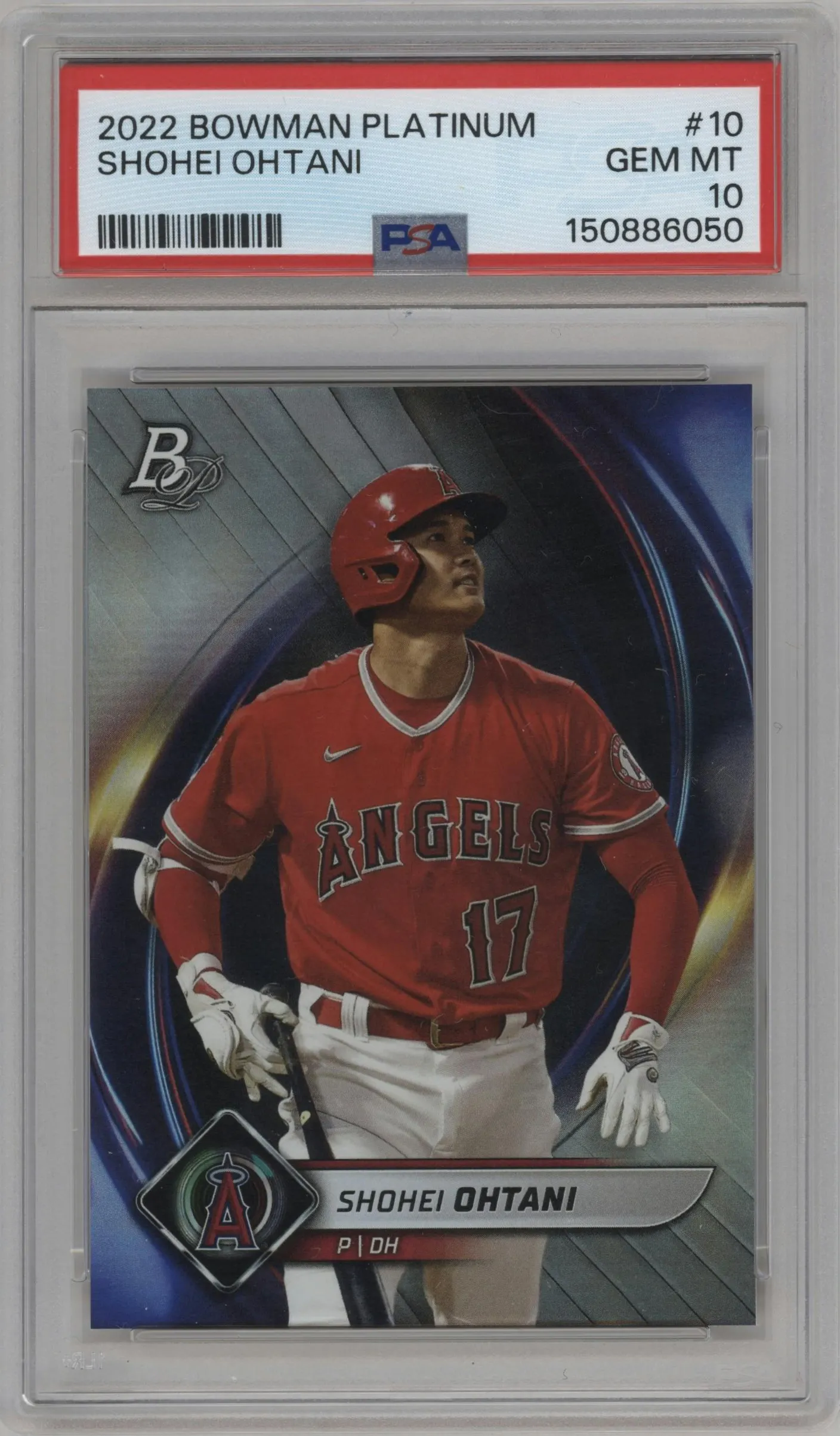2022 Bowman Platinum Shohei Ohtani #10 PSA 10