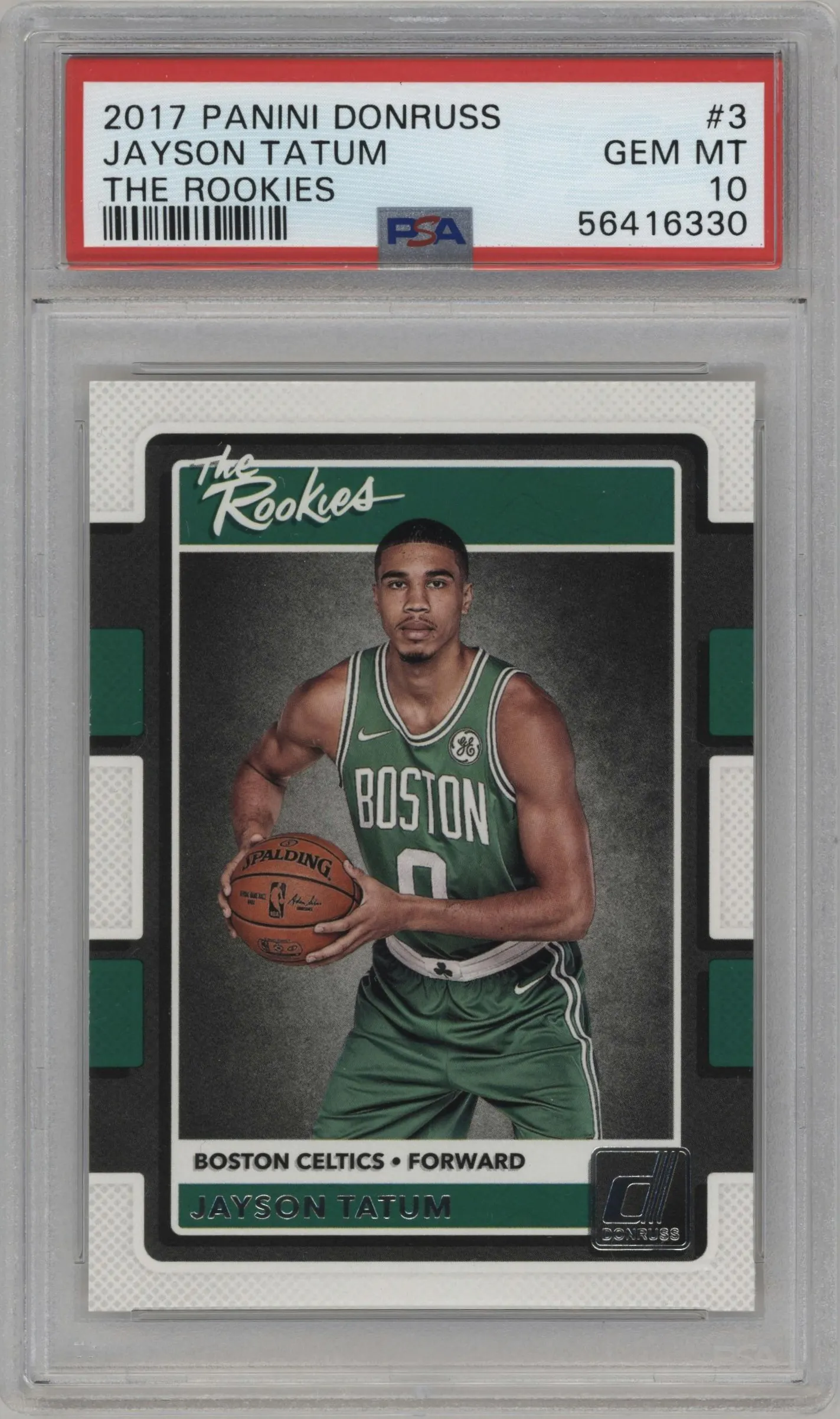 2017 Panini Donruss The Rookies Jayson Tatum #3 PSA 10