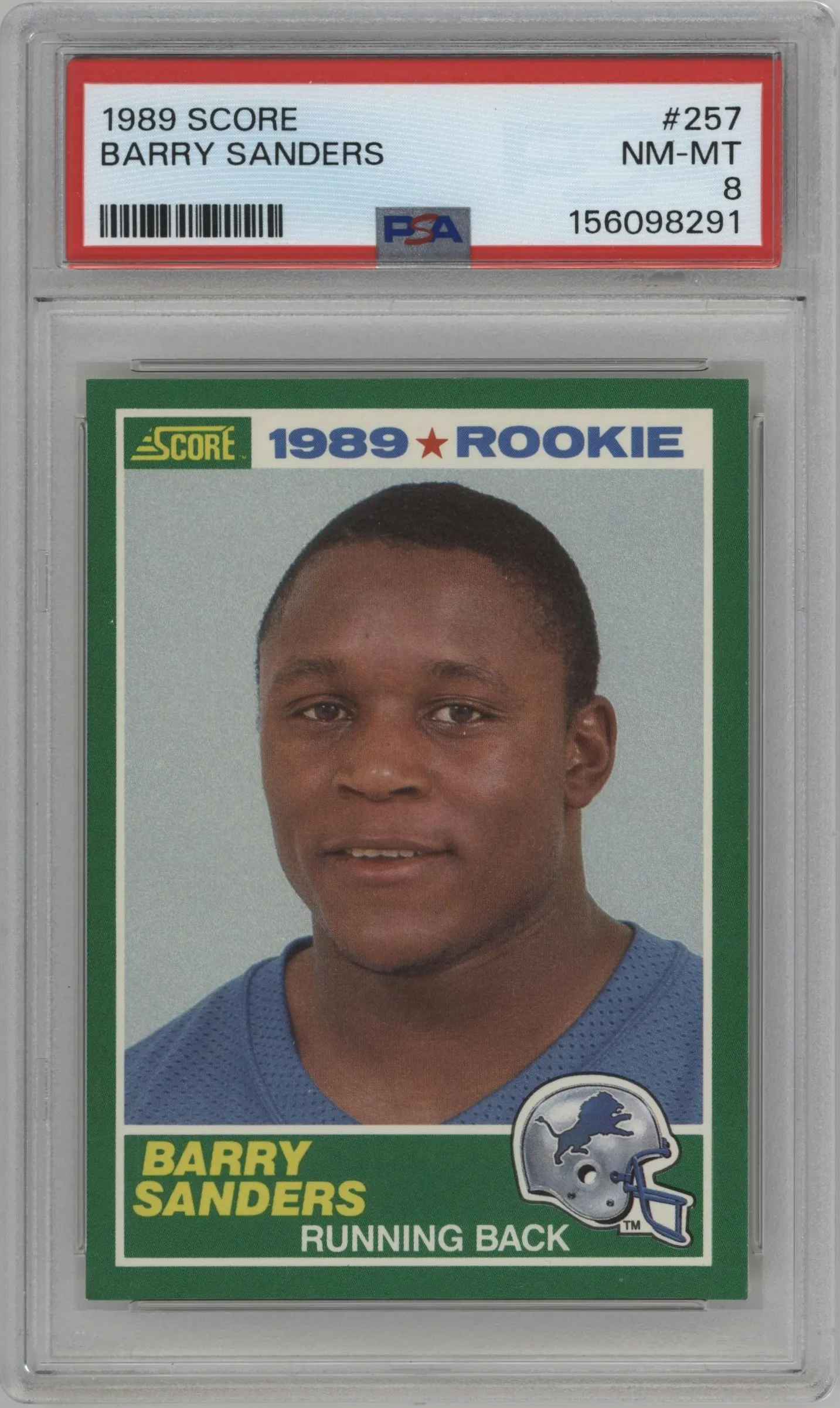 1989 Score Barry Sanders #257 PSA 8