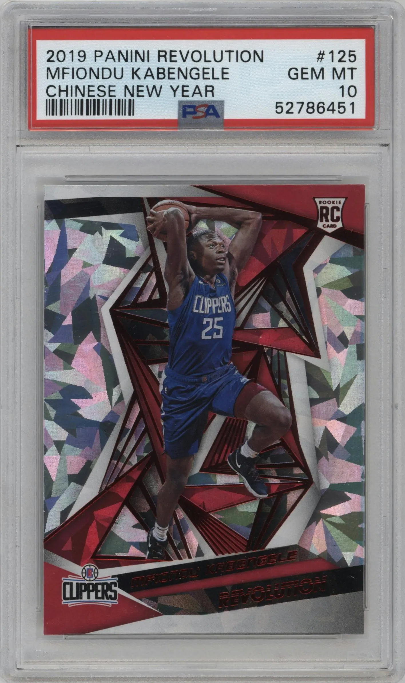 2019 Panini Revolution Mfiondu Kabengele Chinese New Year #125 PSA 10