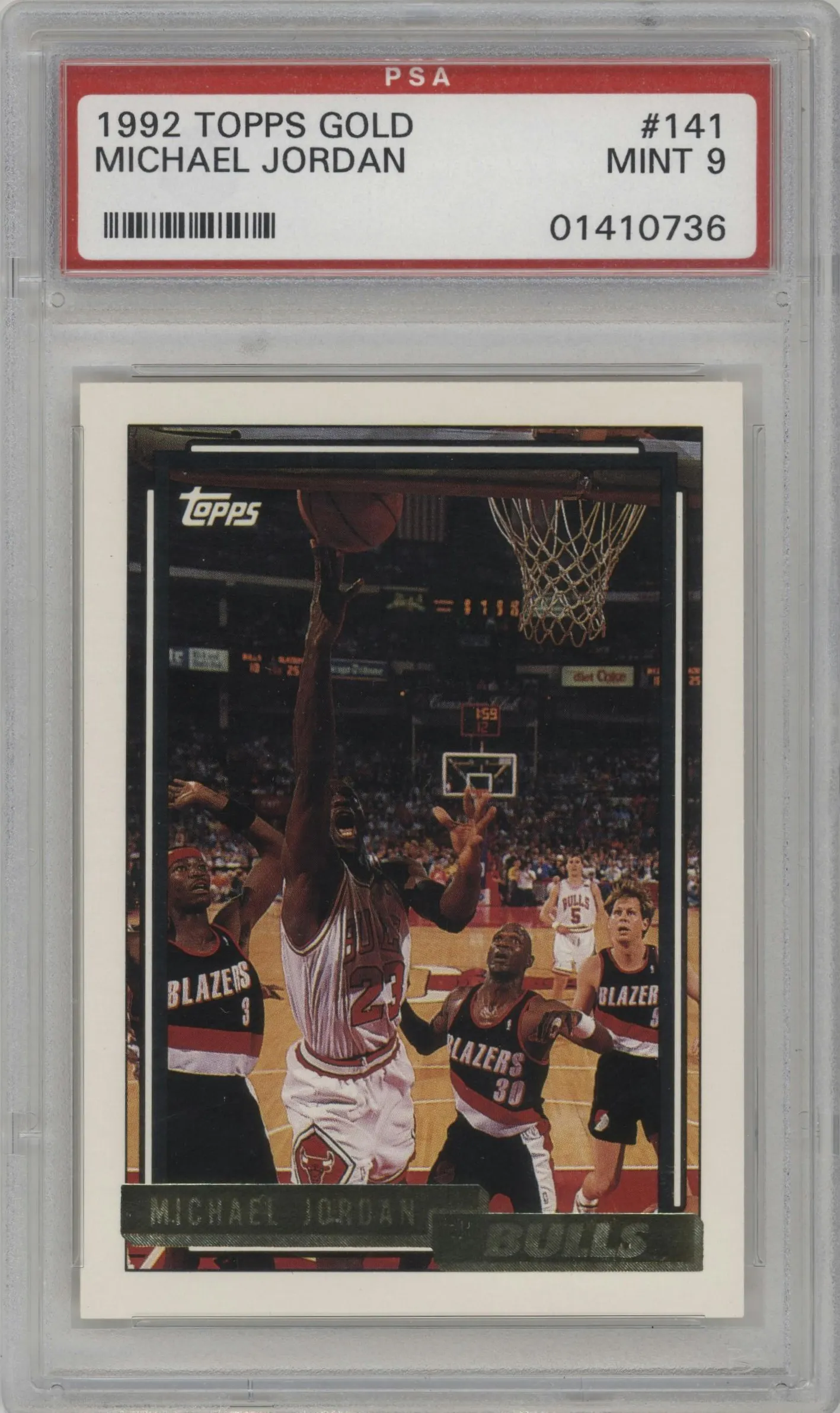 1992 Topps Michael Jordan Gold #141 PSA 9