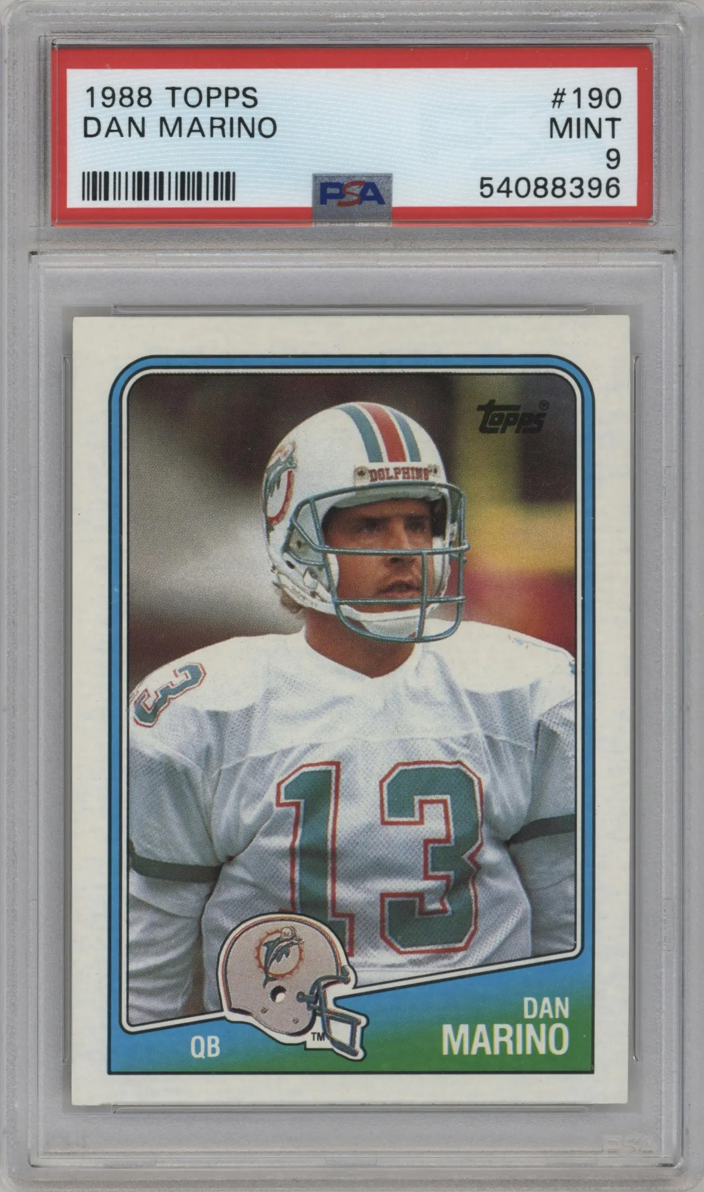 1988 Topps Dan Marino #190 PSA 9