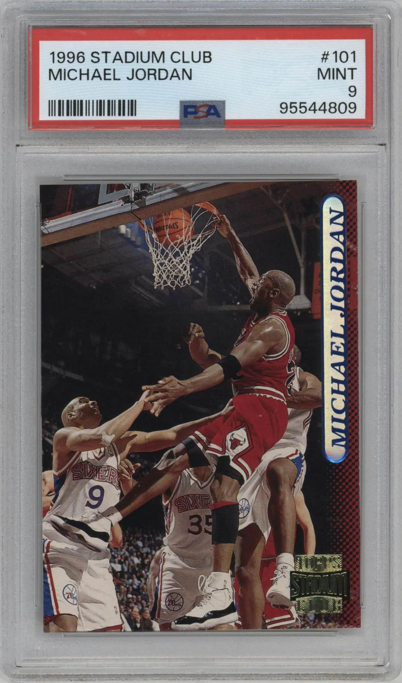 1996 Topps Stadium Club Michael Jordan #101 PSA 9